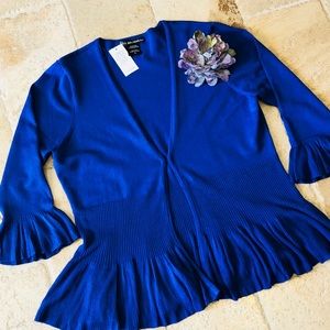 NWT Beautiful Royal Blue Bell Sleeve Cardigan